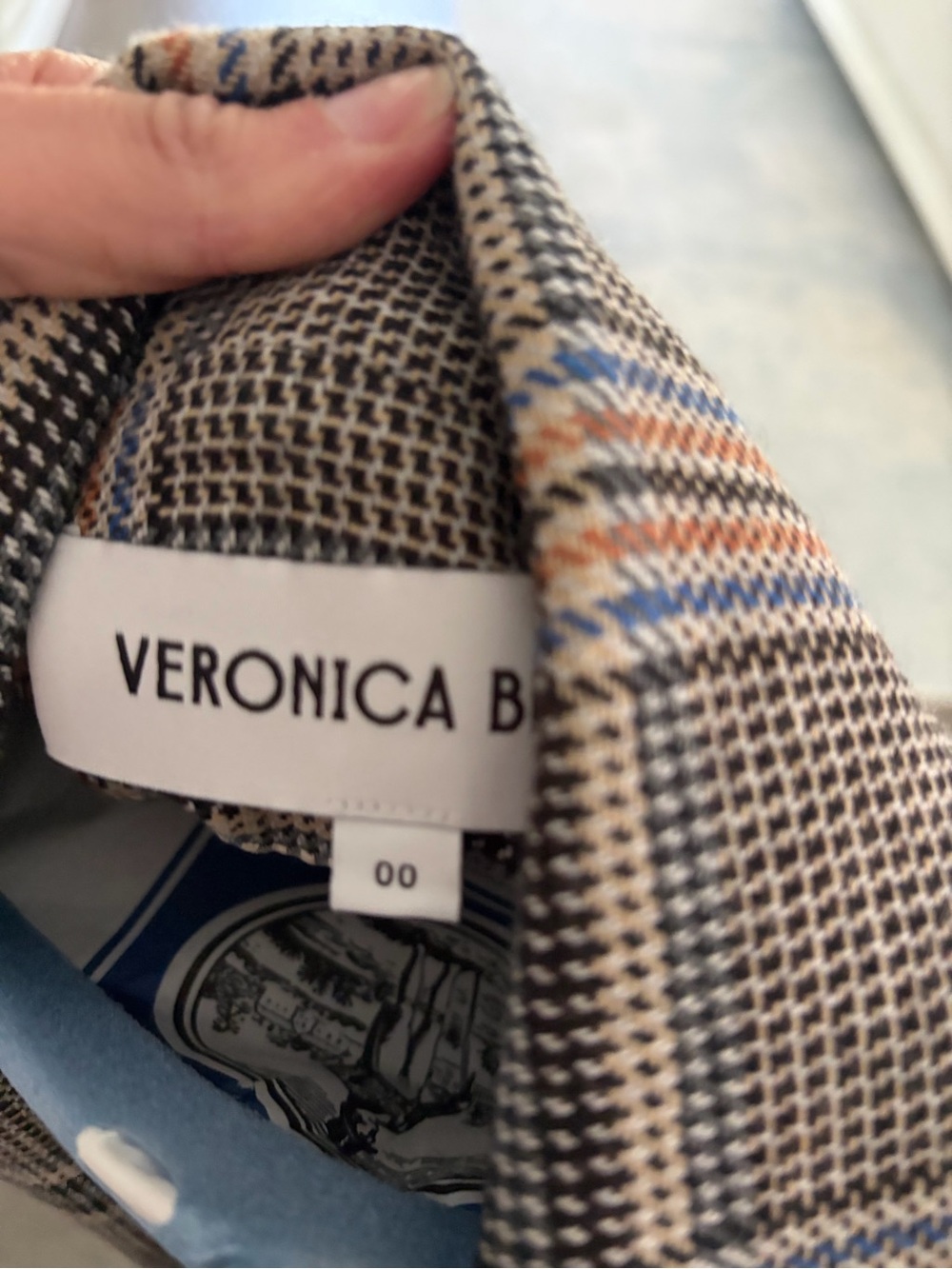 Veronica Beard Brown Plaid Double-Breasted Blazer - Picture 2 of 2